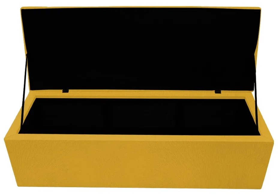 Calçadeira Copenhague 160 cm Queen Size Suede Amarelo - ADJ Decor