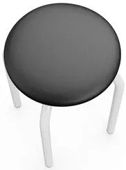 Mesa de Cozinha Bistrô Porto Branco 120cm com 4 Banquetas Industriais