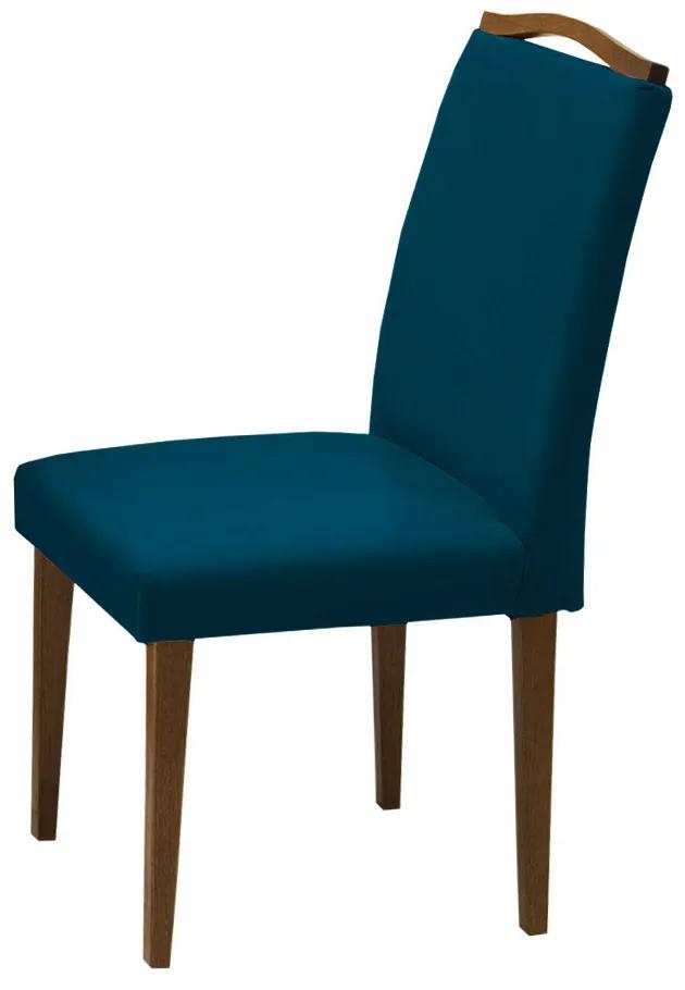 Cadeira Decorativa Lorena Veludo Azul Marinho - Rimac