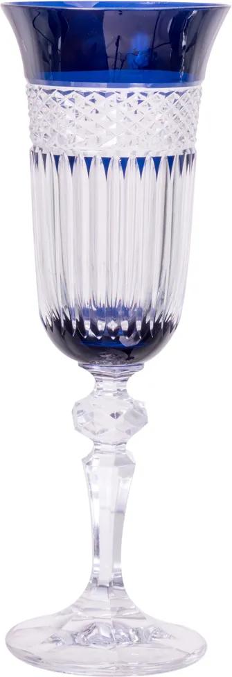 Taça de cristal Lodz para Champanhe de 150 ml -  Azul