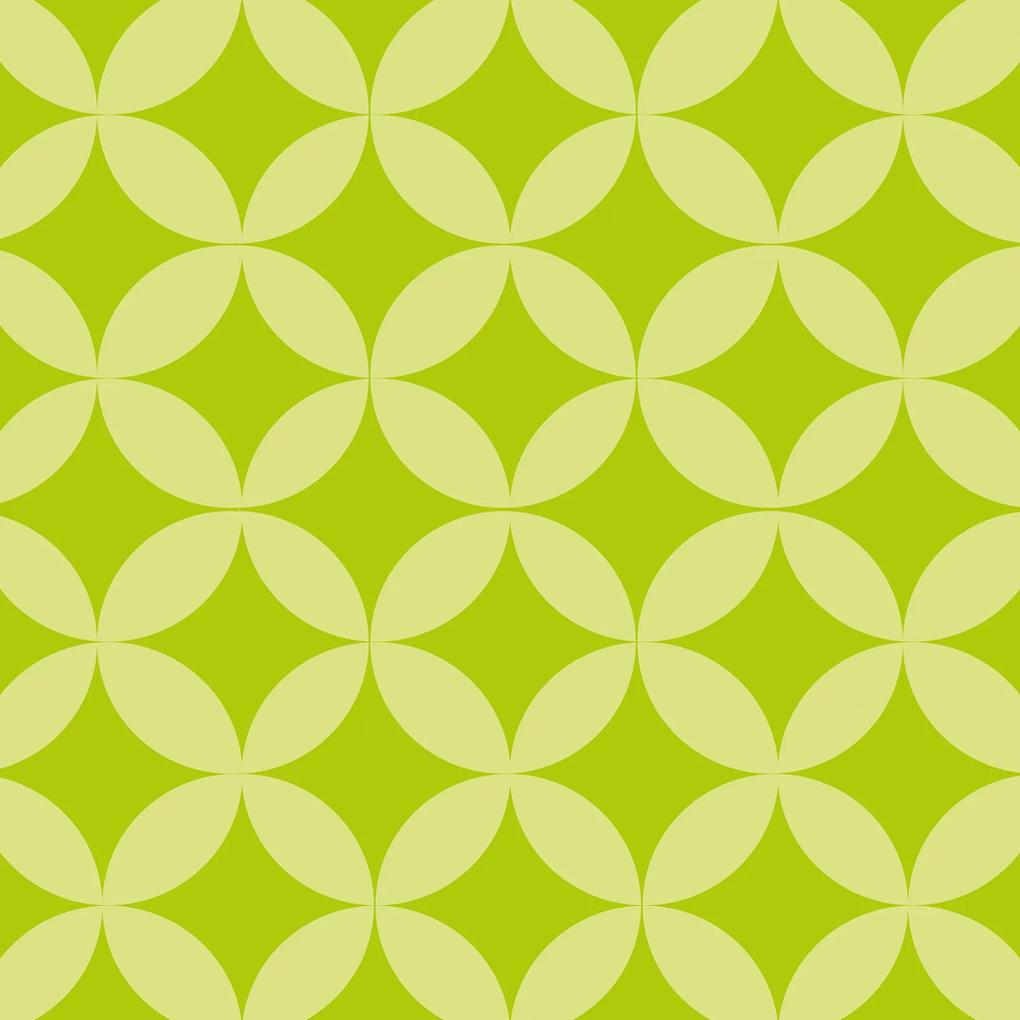 Papel de Parede geométrico abstrato verde 0.52m x 3.00m