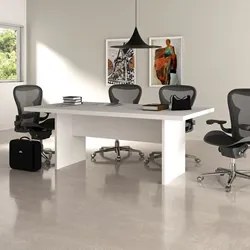 Mesa de Reunião ME4119 Branco - Tecno Mobili