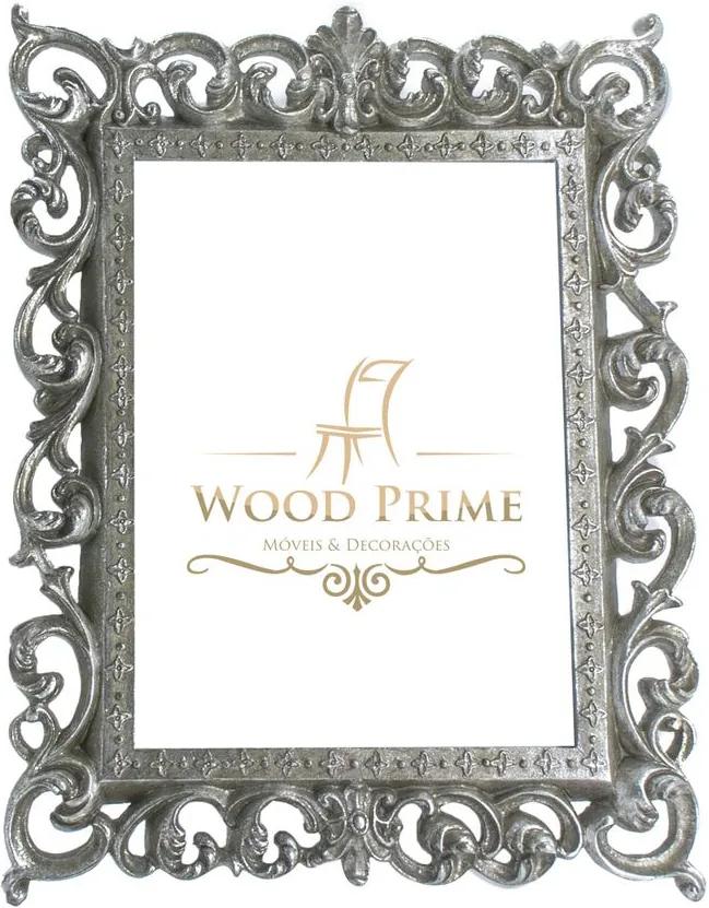 Porta-Retrato Clássico Chambord 15x20 Prata Envelhecido - Wood Prime 26270
