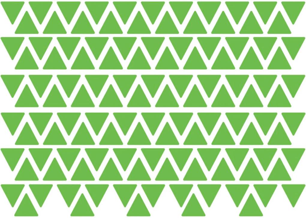 Adesivo de Parede Triângulos Verde Claro 121un