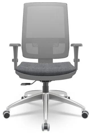 Cadeira Brizza Diretor Grafite Tela Cinza Assento Concept Granito Base RelaxPlax Alumínio - 66024 Sun House