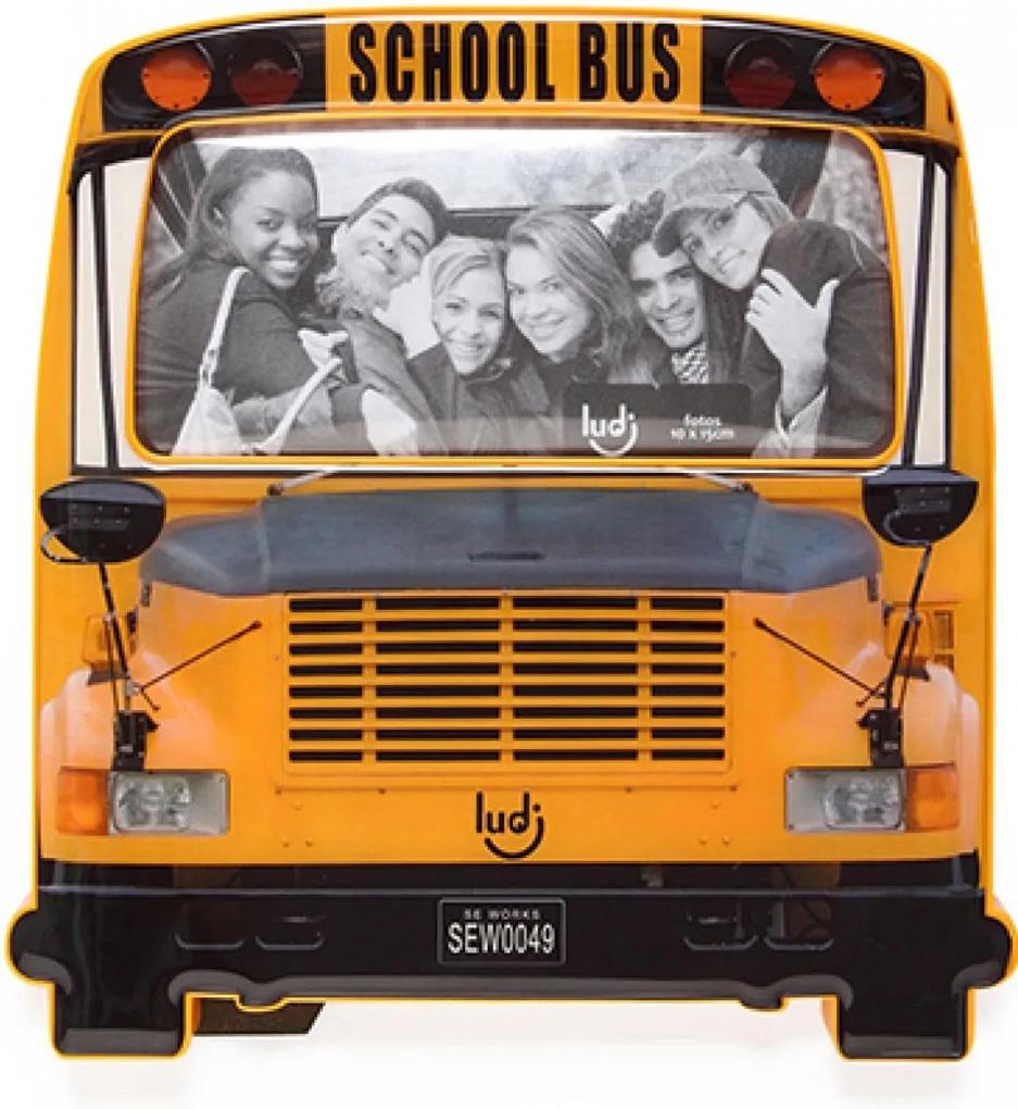 Porta Retrato Ônibus Escolar Decorando Com Classe Amarelo
