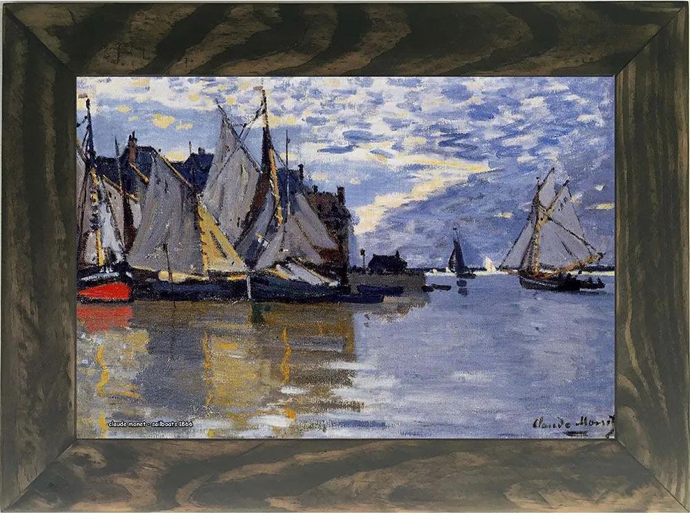 Quadro Decorativo A4 Sailboats 1866 - Claude Monet Cosi Dimora