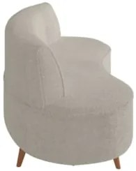 Sofá 2 Lugares para Sala Living 135cm Pés Palito Korah Z08 Boucle Bege