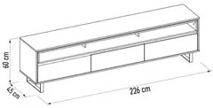 Rack Bancada para TV 75 Pol Pés Estilo Industrial Alfa D04 Off White/F