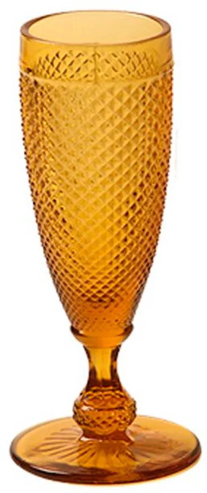 Taça de Vidro Bico de Jaca 150 ml Âmbar