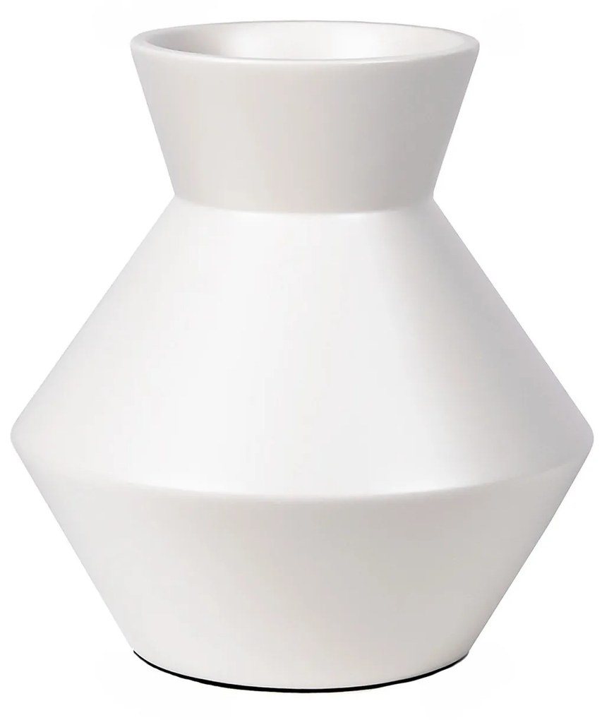 Vaso de Cerâmica Aditya - Off White Fosco  Off White Fosco