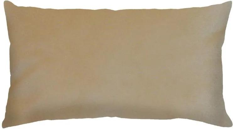Capa de Almofada Retangular Lisa Bege 60x30cm