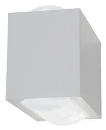 Arandela Led Aluminio Branco 8w 3000k Ip65 2 Fachos