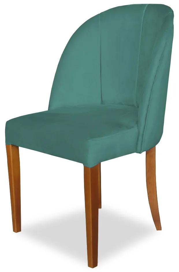 Cadeira De Jantar Grécia Veludo Azul Tiffany