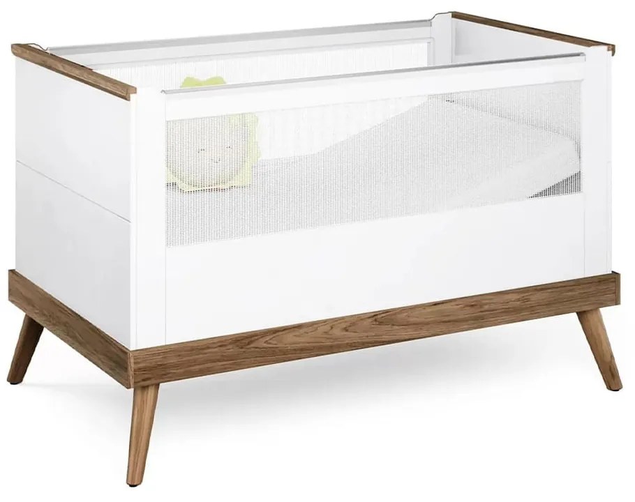 Berço Mini Cama Canção de Ninar Amendola Rustica -  Branco