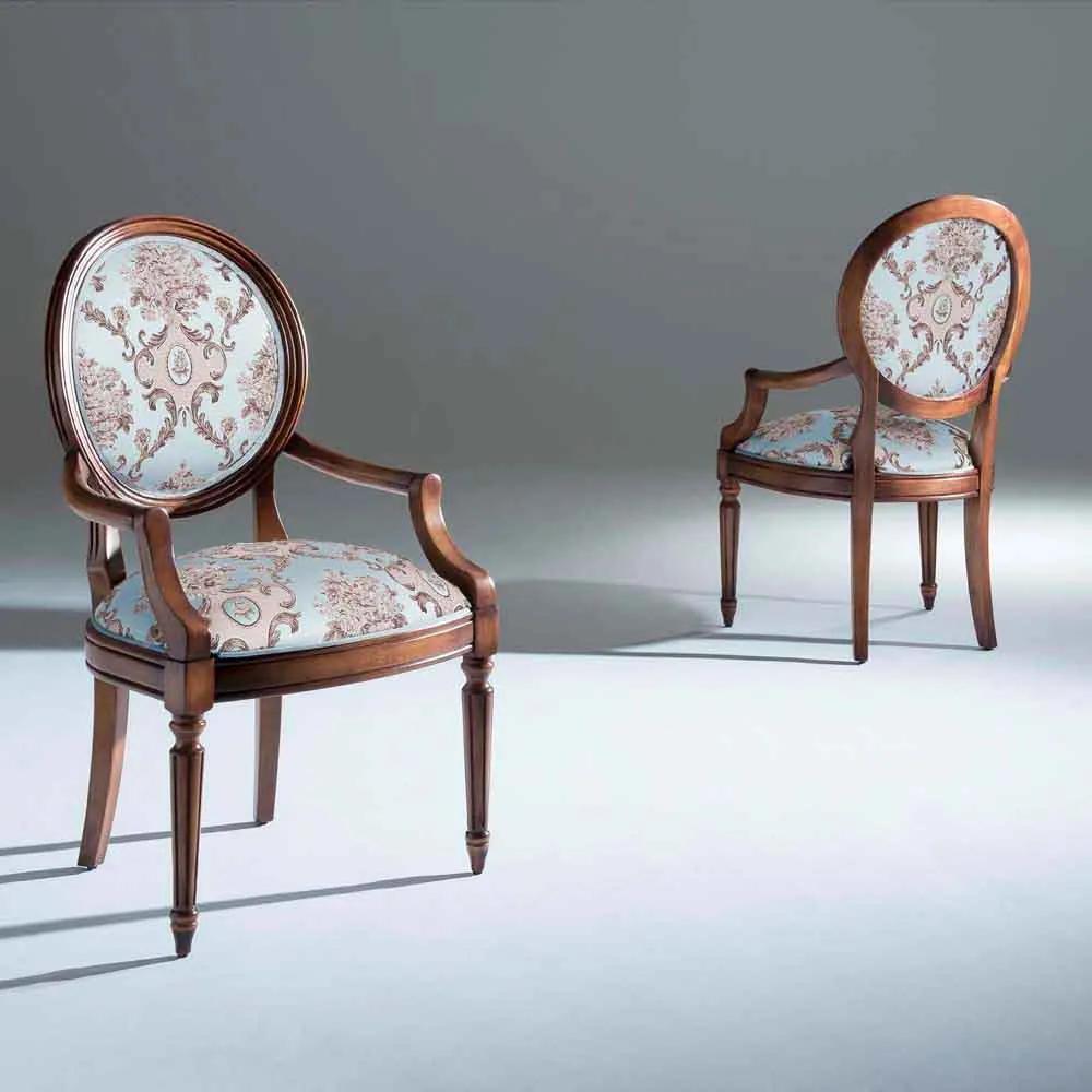 Cadeira com Braço Ellos Madeira Maciça Design Clássico Avi Móveis