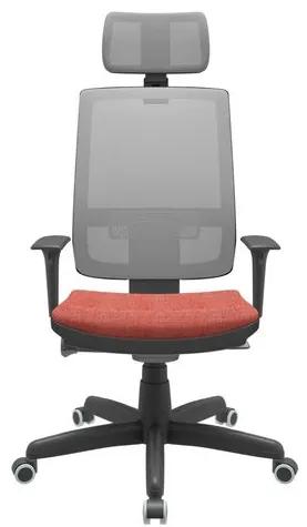 Cadeira Office Brizza Tela Cinza Com Encosto Assento Concept Rose Autocompensador Base Standard 126cm - 63421 Sun House