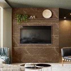 Painel para TV 75 Polegadas 208cm Piso ao Teto André M01 Imperial/Sépi