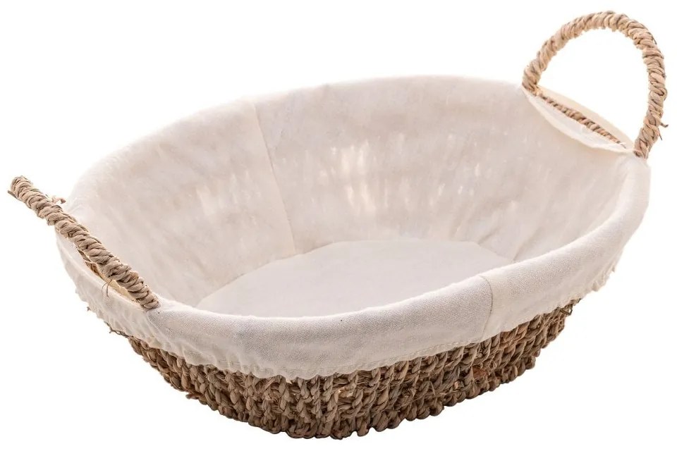 Cesta Oval De Sisal Com Forro Em Tecido 27cm X 21cm X 12,5cm 61592 Wolff