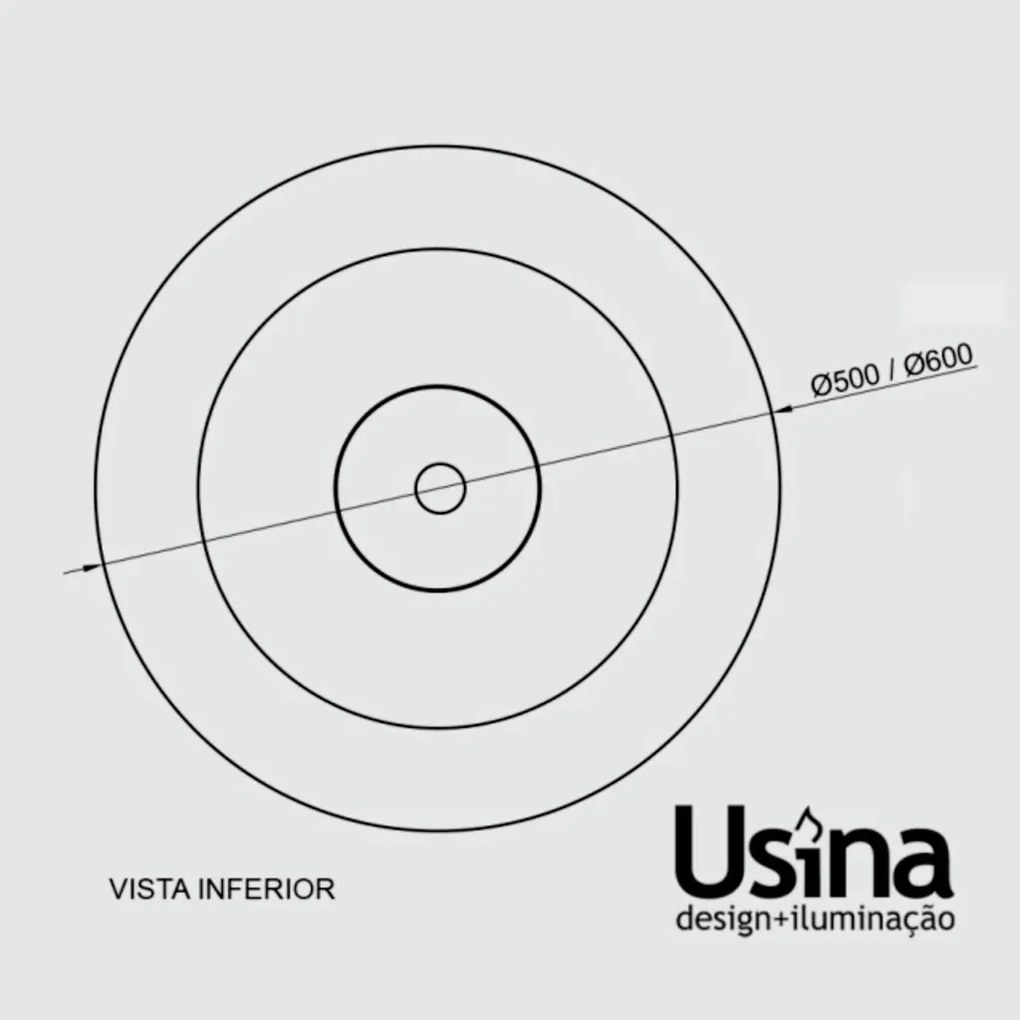Pendente Tule Ø50X25,5Cm 1Xmr16 - Usina 25122/50 (BT - Branco Texturizado, OL-F - Verde Oliva Fosco)