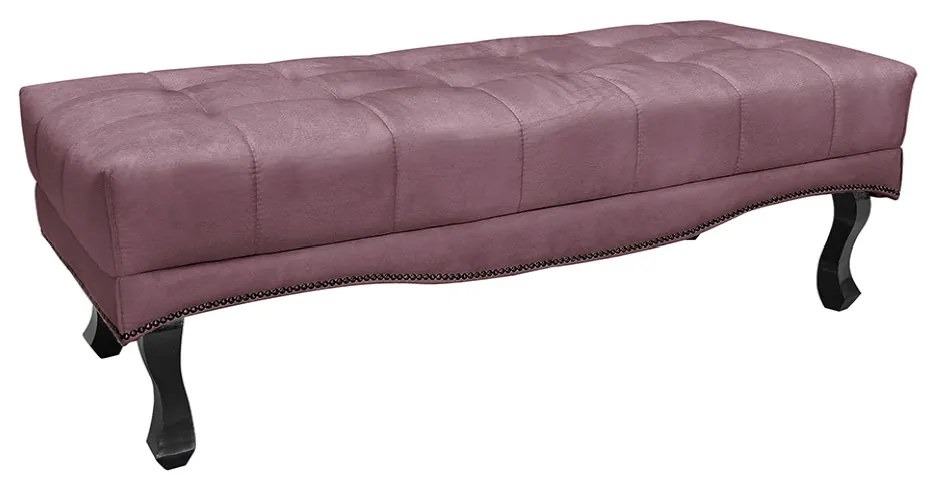 Cabeceira Cama Box Queen 160cm e Recamier Vicenza Veludo Uva S04 - D'Rossi