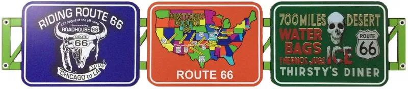 4972 - 4972 - Placa Decorativa Gigante Mdf Route 66 - Verde - Un - Verde - Un
