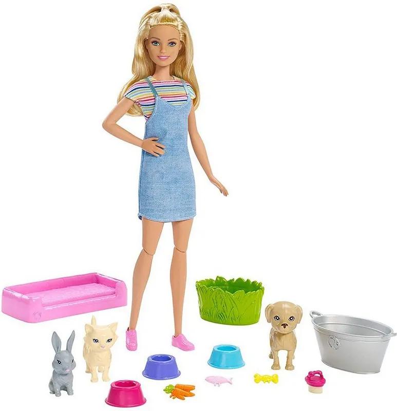 Boneca Barbie Banho Pet - Play &#39;N&#39; Wash Pets - Mattel
