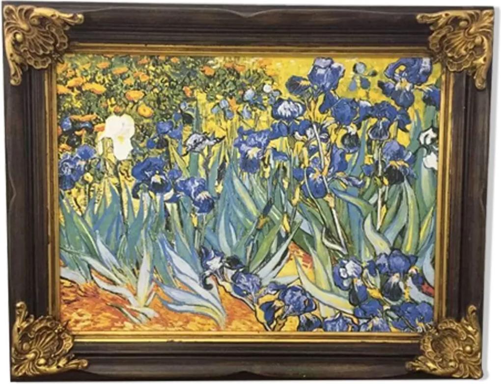 Quadro Obra De Arte Vincent Van Gogh Lírios 90x70cm
