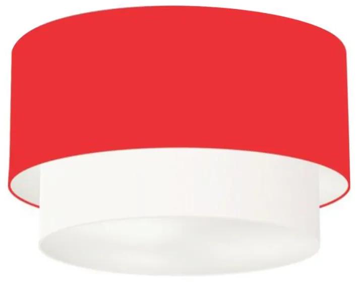 Plafon Para Varanda Gourmet Cilíndrico SV-3045 Cúpula Cor Vermelho Branco