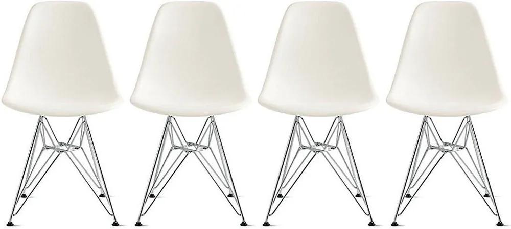 Conjunto 4 Cadeiras Eiffel Eames DSR Branca