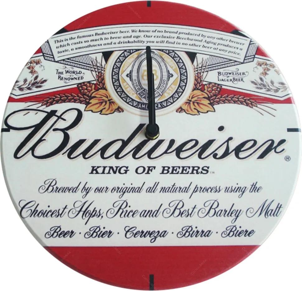 Relógio de Parede Budweiser King of Beers em Madeira MDF