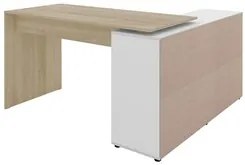 Conjunto Escritório Home Office 4 Peças Mity A06 Branco/Carvalho - Mpo