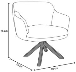 Kit 2 Poltronas Decorativas Giratórias Base Giromad Madeira Jade Linho