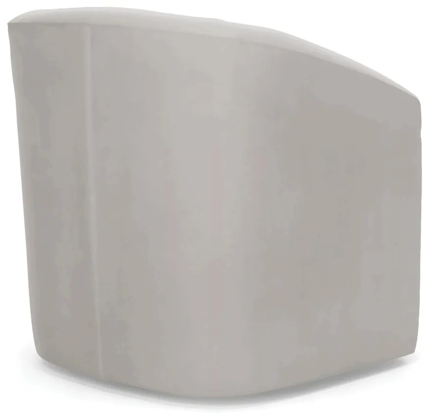 Poltrona Decorativa Base Giratória Stella Max Veludo Cinza D03 - D'Rossi