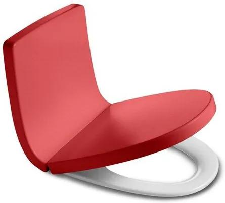 Assento Amortecido com Encosto para Caixa Khroma Vermelho - Roca - Roca