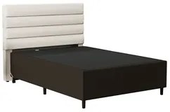 Cabeceira com Base para Cama Box Casal 138x188cm Hit ID5 Linho Cru/Sue