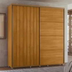 Guarda Roupa Casal 230cm Com 2 Portas Verbena Cinamomo Z10  - Mpozenat