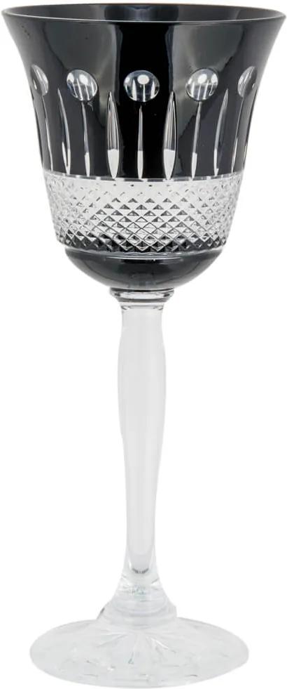 Taça de Cristal Lodz para Vinho de 170 ml - Black