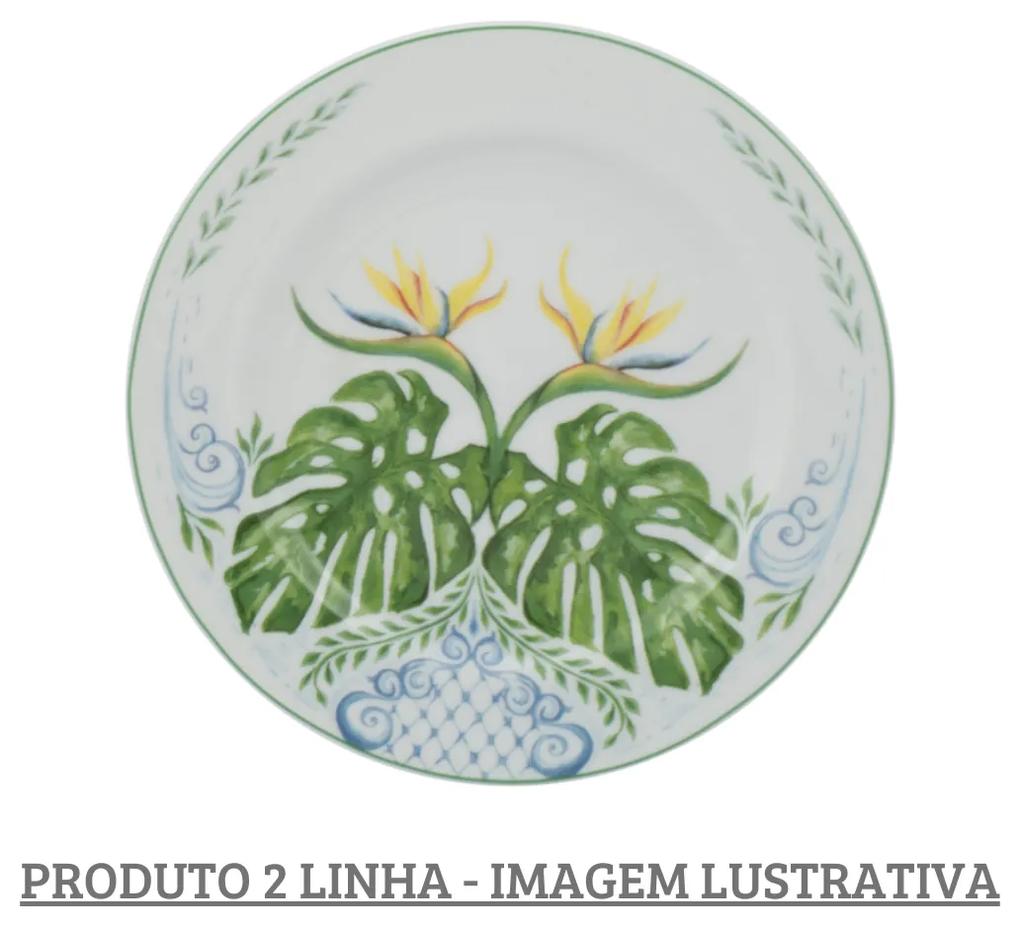 Prato Sobremesa 19Cm Porcelana Schmidt - Dec. Tropical Itamaraty 2º Linha