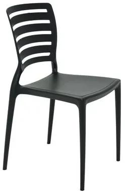 Cadeira Sofia encosto horizontal preta Tramontina 92237009