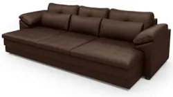 Sofá Retrátil 3 Lugares Para Sala 257cm Dijon Couro Caramelo S07 - Mpo