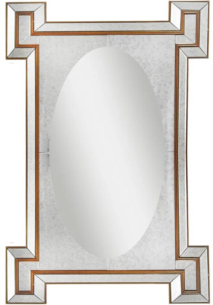 Espelho Moldura em Resina Acabamento Dourado e Relevo - 120x80cm