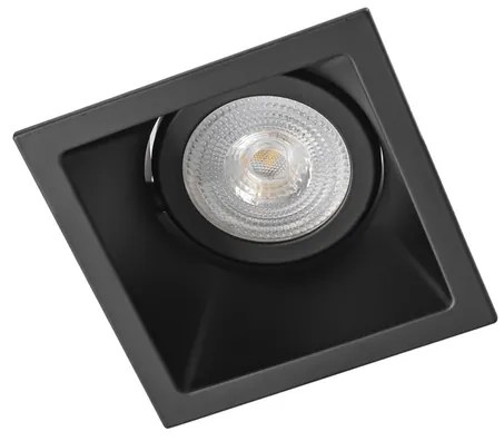 Plafon Embutir Aluminio Preto Par20 20w Square