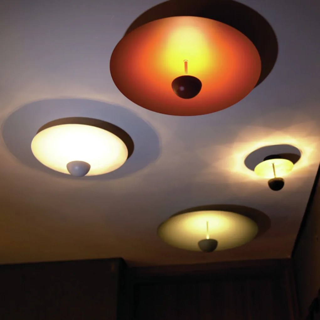 Plafon Rebatedor Ø40X22Cm Disco Curco Alumínio 01Xled 9W 2700K - Old A... (PRETO, Igual a Cor Estrutura, 220v)