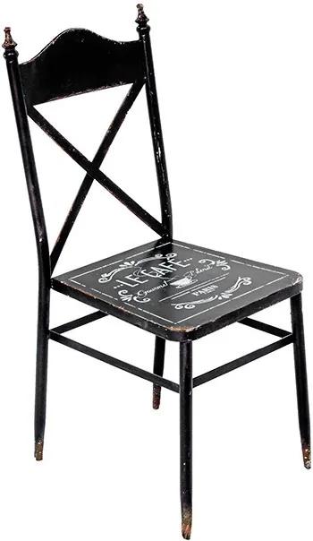 Cadeira de Metal Vintage Preta