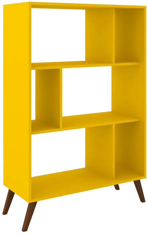 Estante para Livros Baixa Rt 3015 Amarelo - Móvel Bento