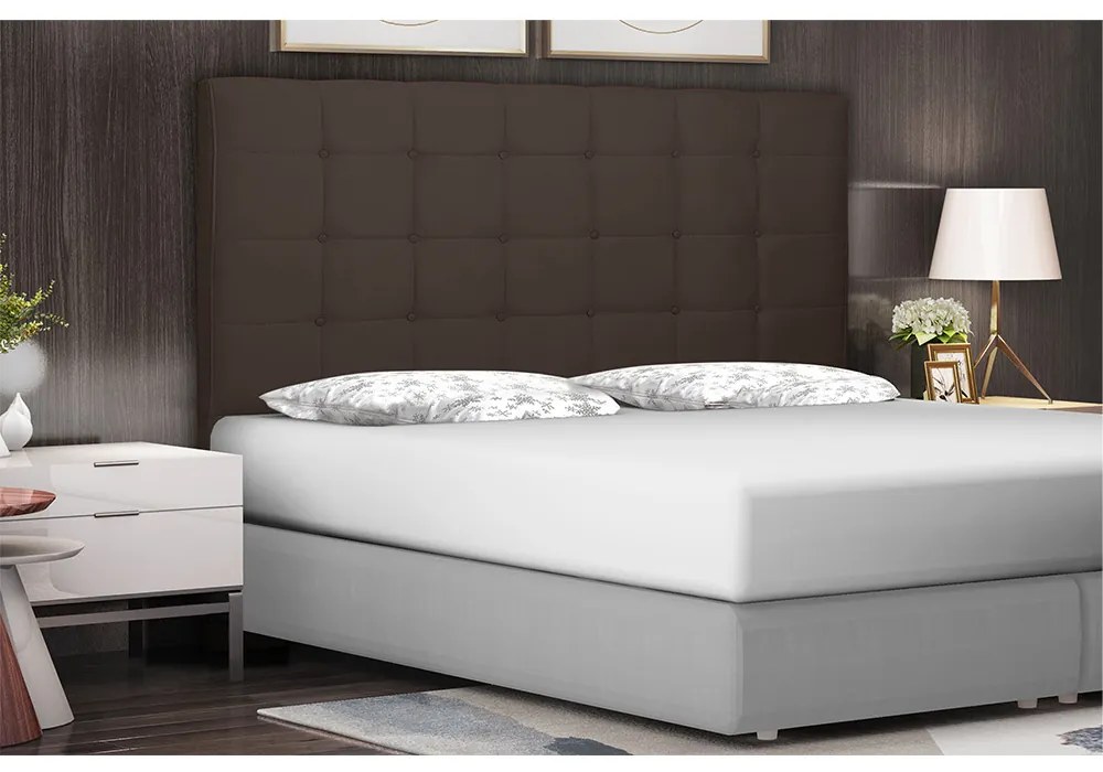 Cabeceira Verona Para Cama Box King 195 cm Suede - D'Rossi - Café