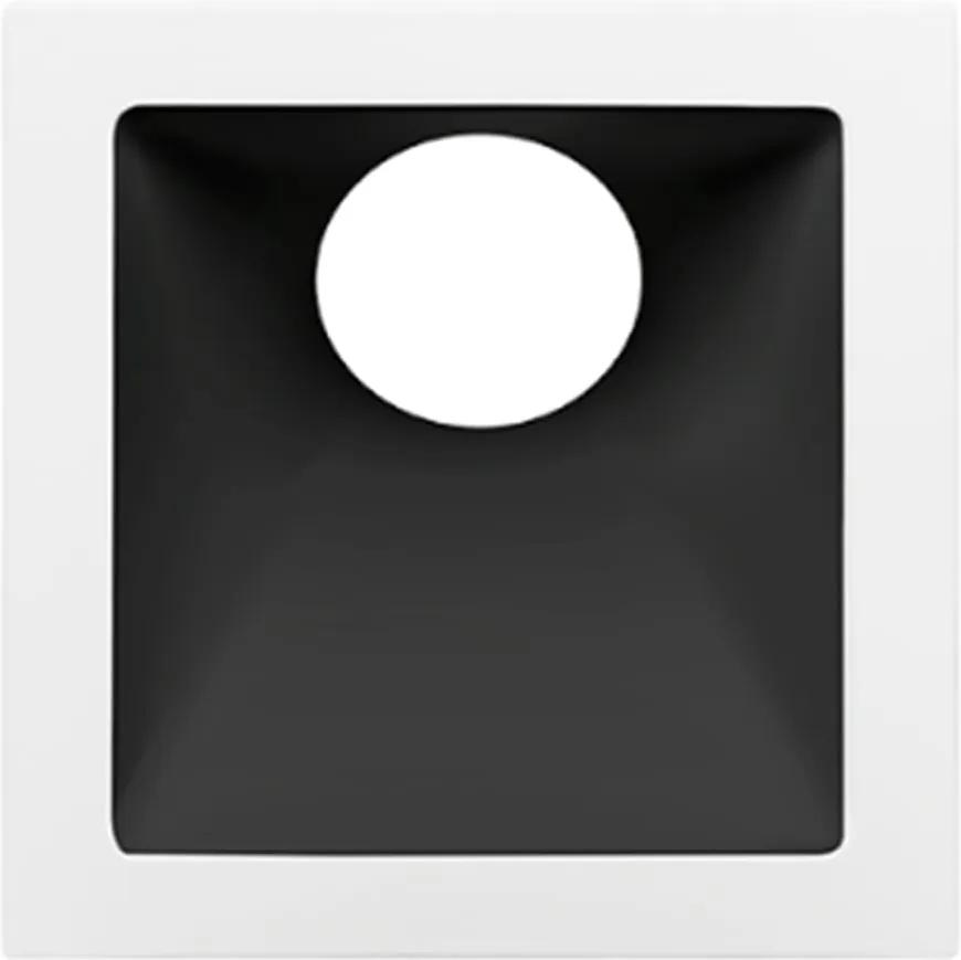 spot embutido SQUARE ANGLE mini dicroica branco e preto Stella STH8960BR/PTO