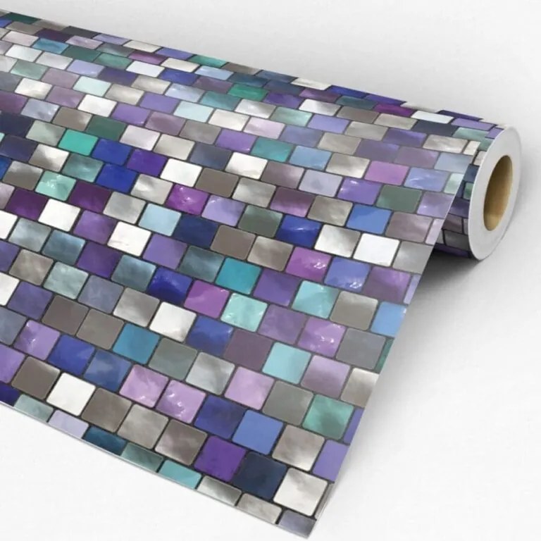 Papel de Parede pastilhas multicolor