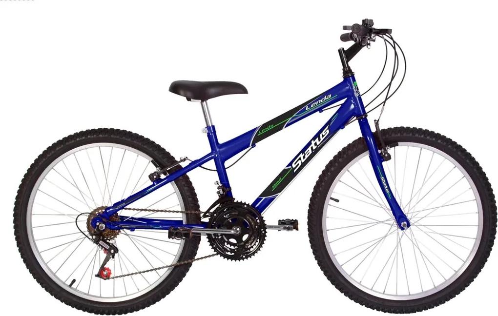 Bicicleta Status Bike Lenda Aro 24 18 Marchas - Azul